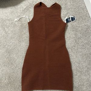 Scuba material cris cross dress